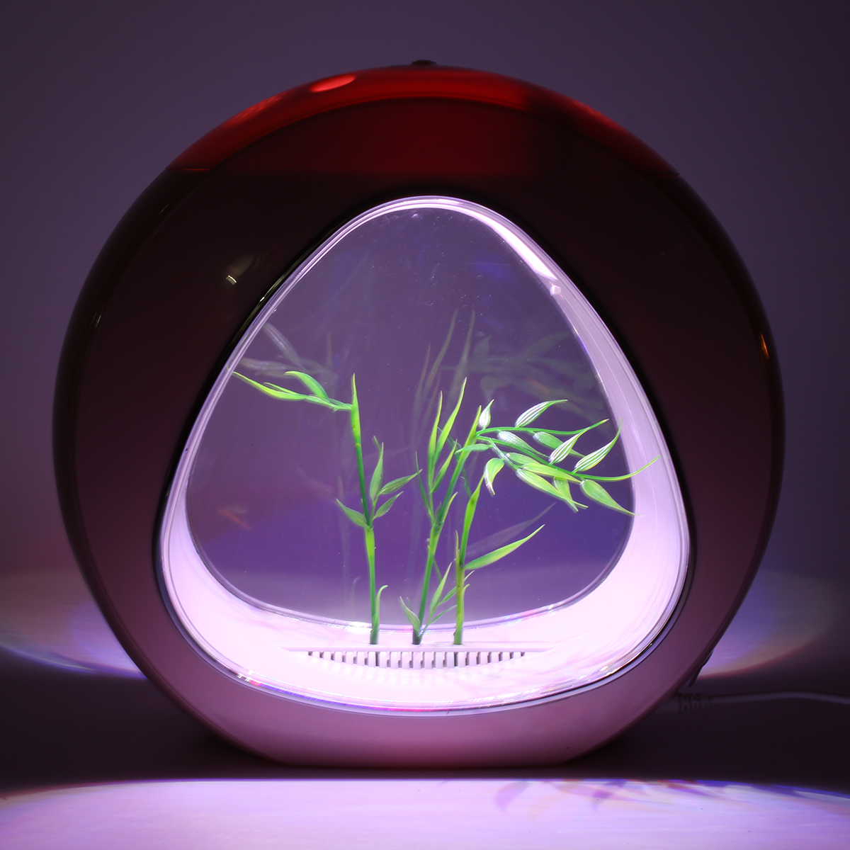Mini Ενυδρείο - Δύο όψεων με Φωτισμό LED, Αντλία Νερού και Φίλτρο, Nobleza Ρόζ 30040